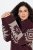 Ulla Popken Aztec Pattern Turtleneck Sweater Plum - Суичъри & cуичъри с качулка - Уютни суитшърти, суичъри и плетива