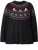 Ulla Popken Norwegian Style Christmas Sweater Black - Суичъри & cуичъри с качулка - 