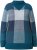 Ulla Popken Grand Check Long Sleeve Sweater Teal - Суичъри & cуичъри с качулка - 