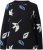 Ulla Popken Eco Cotton Leaf Pattern Long Sleeve Sweater Black - Суичъри & cуичъри с качулка - 