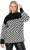Ulla Popken Graphic Stripe Long Sleeve Turtleneck Sweater Black - Суичъри & cуичъри с качулка - 
