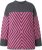 Ulla Popken Graphic Stripe Long Sleeve Turtleneck Sweater Flamingo - Суичъри & cуичъри с качулка - 