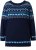 Ulla Popken Norwegian Style Pastel Tone Long Sleeve Sweater Ink Blue - Суичъри & cуичъри с качулка - 