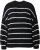 Ulla Popken Oversized Striped Balloon Sleeve Sweater Black - Суичъри & cуичъри с качулка - 