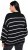 Ulla Popken Oversized Striped Balloon Sleeve Sweater Black - Суичъри & cуичъри с качулка - 