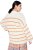 Ulla Popken Oversized Striped Balloon Sleeve Sweater Off-White - Суичъри & cуичъри с качулка - 