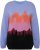 Ulla Popken Long Sleeve Knit Mountain Range Sweater Bright Purple - Суичъри & cуичъри с качулка - 
