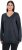 Ulla Popken Soft Fine Knit Pullover V-Neck Sweatshirt Marine - Суичъри & cуичъри с качулка - 