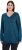 Ulla Popken Soft Fine Knit Pullover V-Neck Sweatshirt Teal - Суичъри & cуичъри с качулка - 