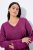 Ulla Popken Soft Fine Knit Pullover V-Neck Sweatshirt Dark Lilac - Суичъри & cуичъри с качулка - Уютни суитшърти, суичъри и плетива