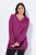 Ulla Popken Soft Fine Knit Pullover V-Neck Sweatshirt Dark Lilac - Суичъри & cуичъри с качулка - Уютни суитшърти, суичъри и плетива