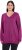 Ulla Popken Soft Fine Knit Pullover V-Neck Sweatshirt Dark Lilac - Суичъри & cуичъри с качулка - 
