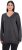 Ulla Popken Casual V-Neck Long Sleeve Sweater Charcoal Grey Melange - Суичъри & cуичъри с качулка - 