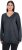 Ulla Popken Casual V-Neck Long Sleeve Sweater Navy Blue - Суичъри & cуичъри с качулка - 