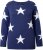 Ulla Popken Glitter Stars Soft Knit Sweater Blue - Суичъри & cуичъри с качулка - 