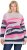 Ulla Popken Landscape Stripe Sweater Light Grey Melange - Суичъри & cуичъри с качулка - 