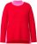 Ulla Popken Color Block Long Sleeve Sweater Lychee - Суичъри & cуичъри с качулка - 