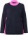 Ulla Popken Color Block Long Sleeve Sweater Ink Blue - Суичъри & cуичъри с качулка - 
