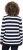 Ulla Popken Striped Polo Collar Long Sleeve Sweater Navy - Суичъри & cуичъри с качулка - 