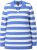 Ulla Popken Striped Polo Collar Long Sleeve Sweater Aegean Blue - Суичъри & cуичъри с качулка - 