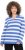 Ulla Popken Striped Polo Collar Long Sleeve Sweater Aegean Blue - Суичъри & cуичъри с качулка - 