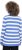 Ulla Popken Striped Polo Collar Long Sleeve Sweater Aegean Blue - Суичъри & cуичъри с качулка - 