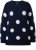 Ulla Popken Fluffy Polka Dot Sweater Ink Blue - Суичъри & cуичъри с качулка - 