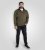 D555 Leicester 2 Quarter Neck Fleece Sweatshirt Khaki - Суичъри & cуичъри с качулка - мъжки суичъри големи размери