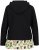 Ulla Popken Ruffle Hem A-line Fit Hooded Sweatshirt Black - Суичъри & cуичъри с качулка - 