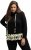 Ulla Popken Ruffle Hem A-line Fit Hooded Sweatshirt Black - Суичъри & cуичъри с качулка - 