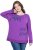 Ulla Popken Magnifique Split Style Sweatshirt Purple - Суичъри & cуичъри с качулка - 