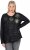 Ulla Popken Metallic Print Extra Soft Christmas Sweatshirt Black - Суичъри & cуичъри с качулка - 