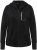 Ulla Popken HYPRAR Zip Front Hooded Stretch Sweatshirt Black - Суичъри & cуичъри с качулка - 