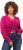 Ulla Popken Shaker Stitch Cropped Gathered Sweater Fuchsia Pink - Суичъри & cуичъри с качулка - 