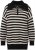 Ulla Popken Striped Troyer Collar Sweater Black - Суичъри & cуичъри с качулка - 