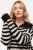 Ulla Popken Striped Troyer Collar Sweater Black - Суичъри & cуичъри с качулка - Уютни суитшърти, суичъри и плетива