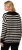 Ulla Popken Striped Troyer Collar Sweater Black - Суичъри & cуичъри с качулка - 
