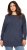 Ulla Popken Layered Look Button Sleeve Sweatshirt Navy - Суичъри & cуичъри с качулка - 