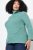 Ulla Popken Asymmetric Zipper Turtleneck Sweater Green - Суичъри & cуичъри с качулка - Уютни суитшърти, суичъри и плетива