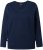 Ulla Popken Stripe Panel Long Sleeve V-Neck Sweatshirt Navy - Суичъри & cуичъри с качулка - 