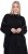 Ulla Popken Decorative Seam Contrast Color Sweater Black - Суичъри & cуичъри с качулка - 