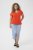 Kaffe Curve Jena V-Neck T-Shirt Grenadine Red - Тениски - 