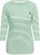 Kaffe Curve Lia Boatneck 3/4 T-Shirt Chalk/Bright Green - Тениски и топове - 