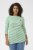 Kaffe Curve Lia Boatneck 3/4 T-Shirt Chalk/Bright Green - Тениски и топове - 