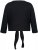 Ulla Popken Versatile Surplice Wrap Tie Hem Bolero Top Black - Тениски - 