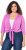 Ulla Popken Versatile Surplice Wrap Tie Hem Bolero Top Cool Pink - Тениски - 