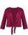 Ulla Popken Versatile Surplice Wrap Tie Hem Bolero Top Magnolia Red - Тениски - 