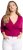 Ulla Popken Versatile Surplice Wrap Tie Hem Bolero Top Magnolia Red - Тениски - 