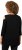 Ulla Popken Asymmetric Petal Cutouts A-line Fit Stretch Knit Top Black - Тениски - 