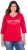 Ulla Popken City Name Graphic Tee Lychee - Печатни тениски за жени - 